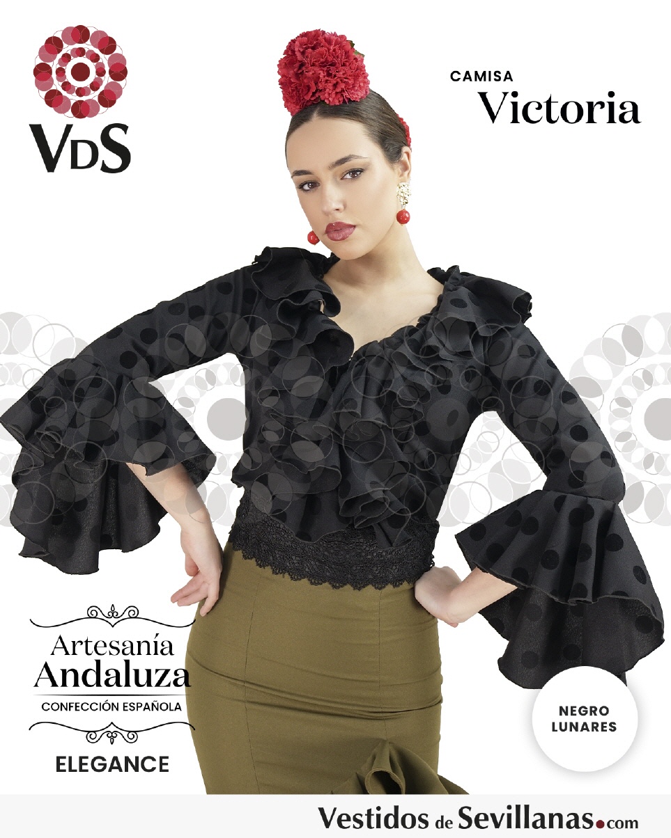 Camisa VICTORIA ,Strech Lunares Terciopelo_3col