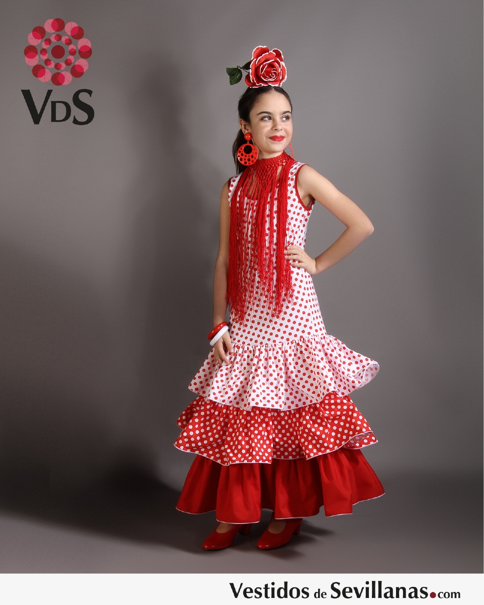 Traje Flamenca M&Aacute;LAGA Largo_3col