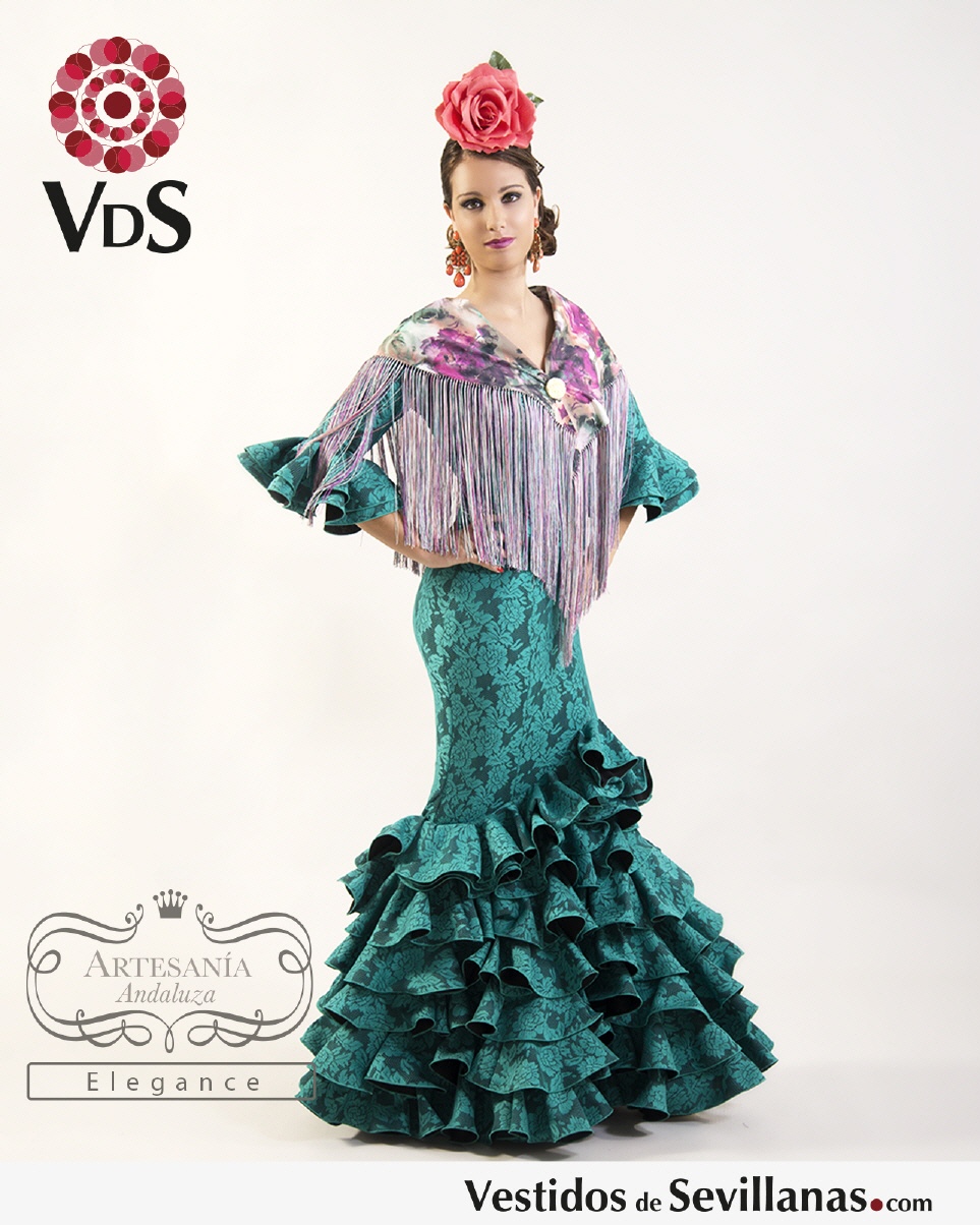 Traje Flamenca  ABRIL (el&aacute;stico) T.50_3col