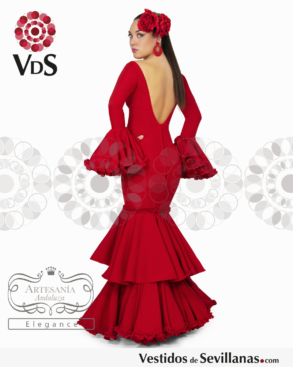 Traje de flamenca rojo