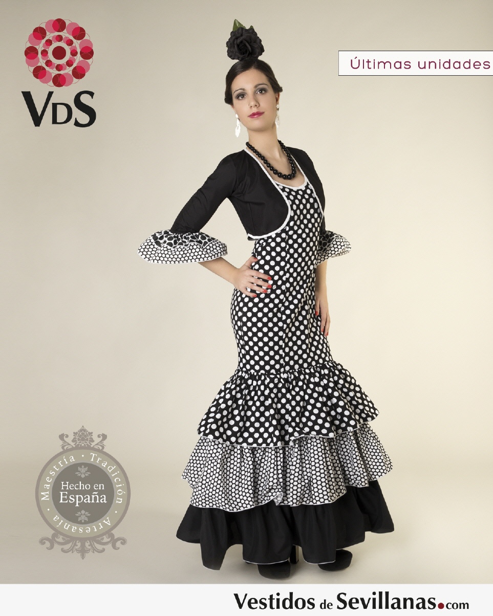 Traje de Flamenca mujer M&Aacute;LAGA (Largo) T.XL_3col