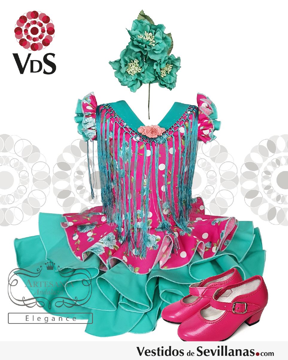 Trajes de flamenca cortos para ni&ntilde;as