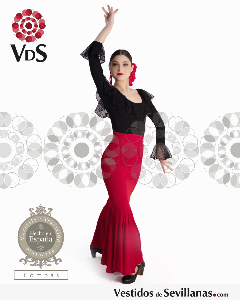 Faldas baile flamenco en color rojo