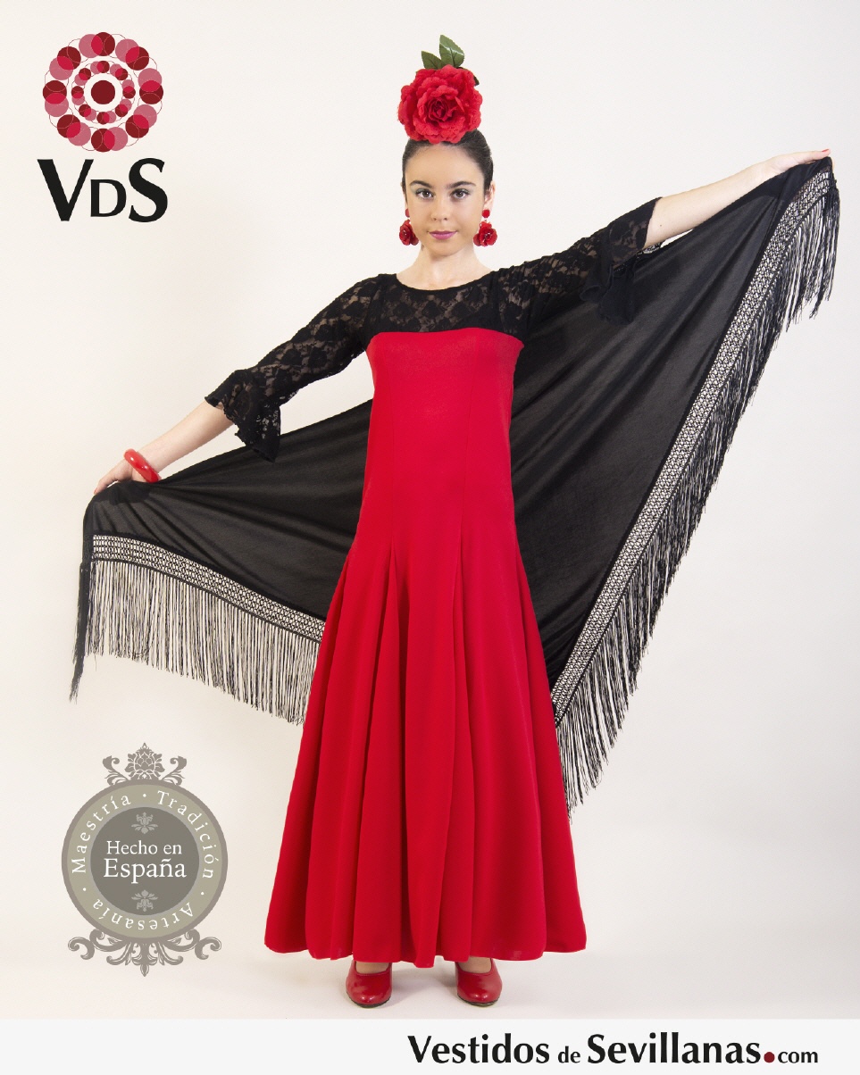 Traje de baile Ni&ntilde;a BARAS ENCAJE_3col